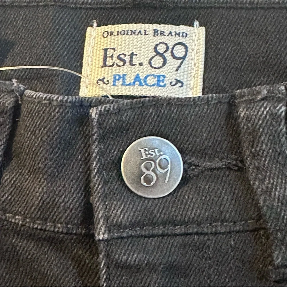 THE CHILDREN'S PLACE Black Skinny Slim Stretch Jean Adjustable Waist Girl 8 SLIM